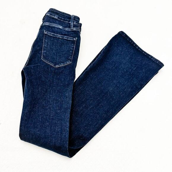 Frame Le One Flare Keller Dark Wash Denim Jeans Wide Leg Zip Fly Size 1 (26) - Picture 8 of 8